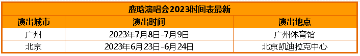2023鹿晗演唱会什么时候 2023鹿晗演唱会时间表介绍